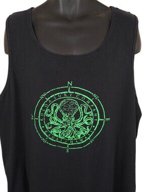 Koloa Surf Company Tank Top Mens Size 4XL Black Kauai Hawaii Octopus Surfing
